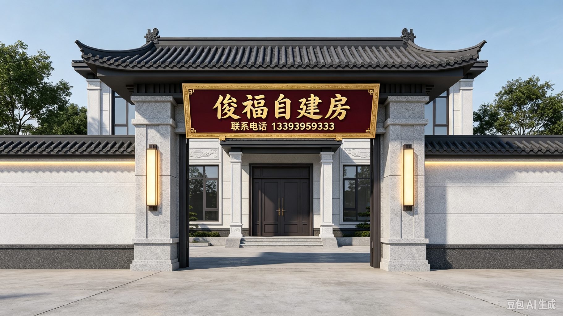 俊福自建房 大门